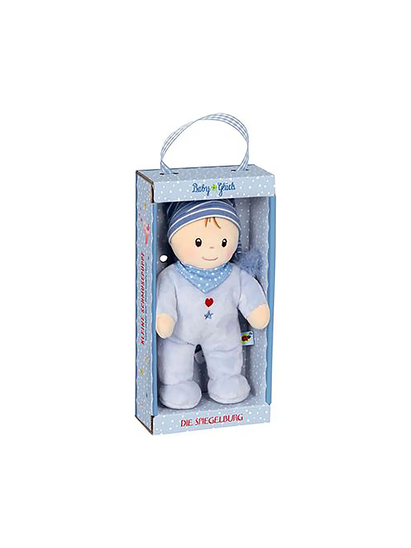 BABY GLÜCK | Kleine Schmusepuppe Hellblau | 
